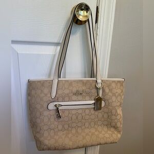 Coach signature pattern handbag
